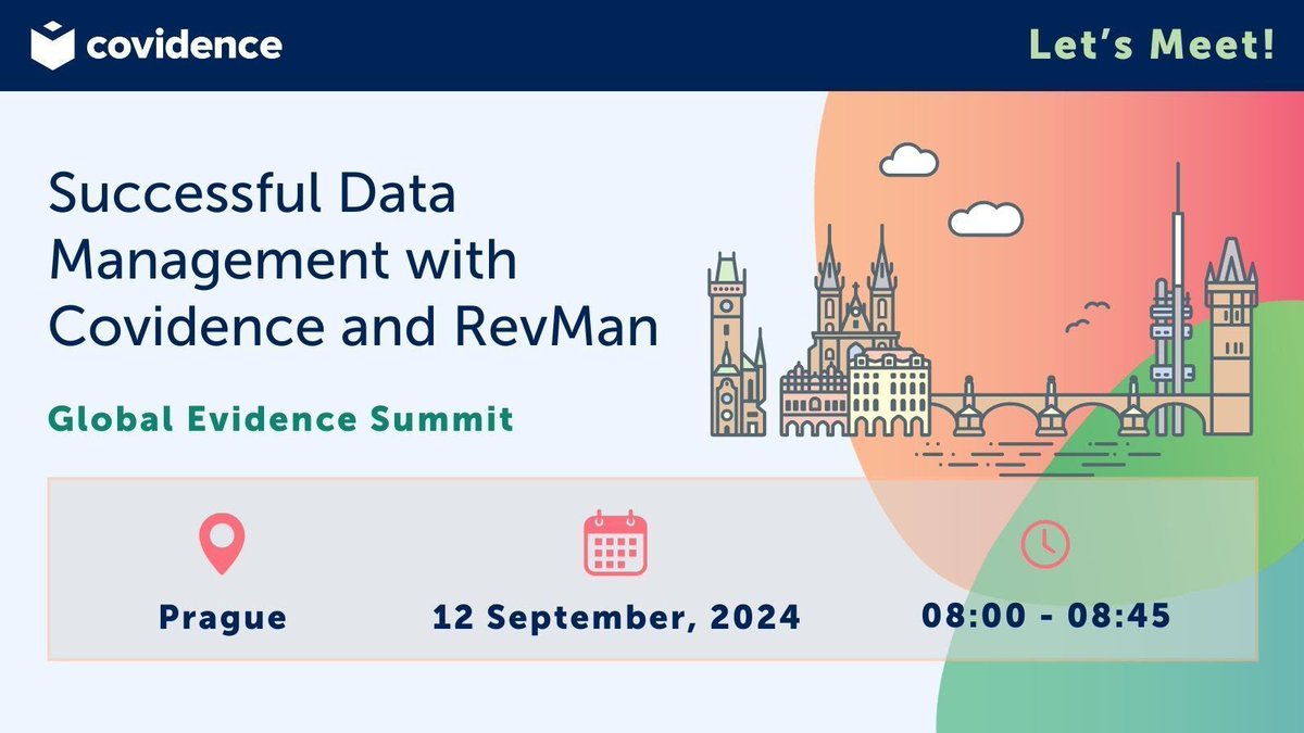 Planning out your #GES2024 schedule? Be sure to add 'Successful data management with <a href="/Covidence/">Covidence</a> &amp; #RevMan' happening in Hall D2. Discover automatic generation of analyses and a continuous workflow for review data from the study to the evidence summary.