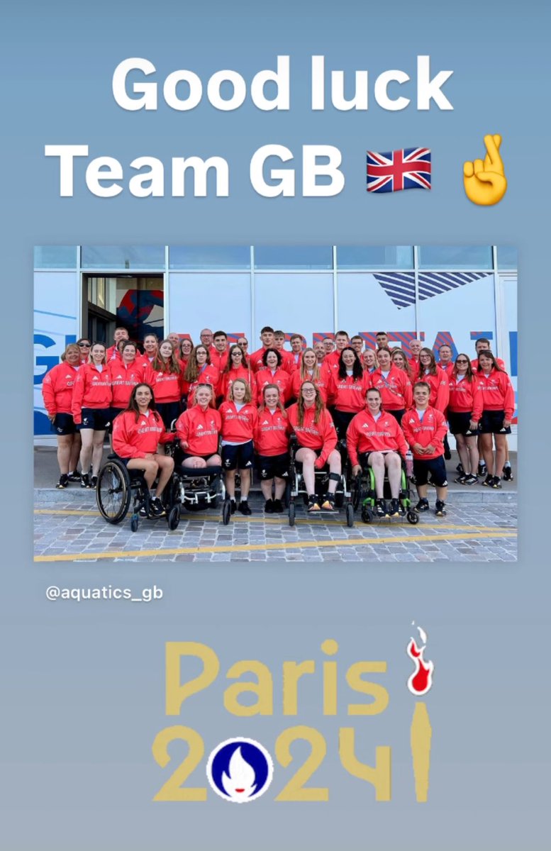 Wishing all GB swimmers competing at the 2024 Paralympics the very best of luck 🤞 🍀