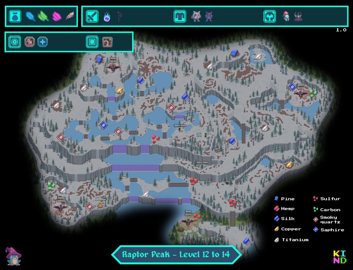 Kind_HQ's tweet photo. The ARCANE @RuniverseGame Map!🔥📜

-Materials / Bosses / Quests
-Gear drop
-Spell drop

🦅 Raptor Peak - (5) 👇