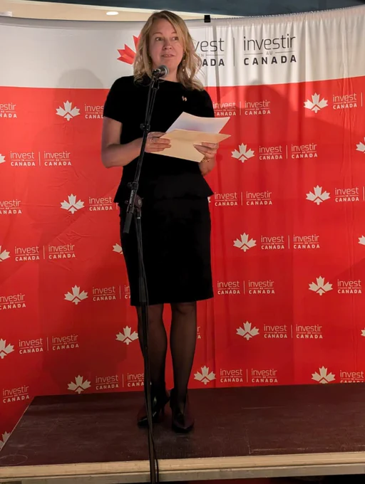 Ambassador delivering remarks