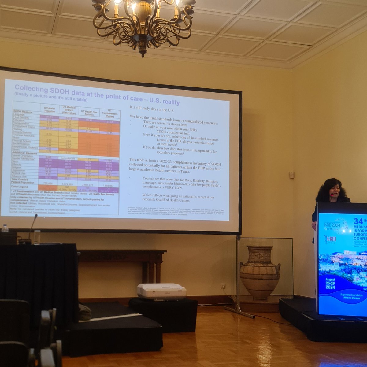 Rapid insights from @cravenck @ #MIE2024 #EFMI discusses important considerations for #SDoH #data collection. Data/knowledge can be very localized; collection not equal to value for #patients. #inclusion #empowerment #equity #TechQuity #ehealth #mhealth #digitalhealth @shefali_h