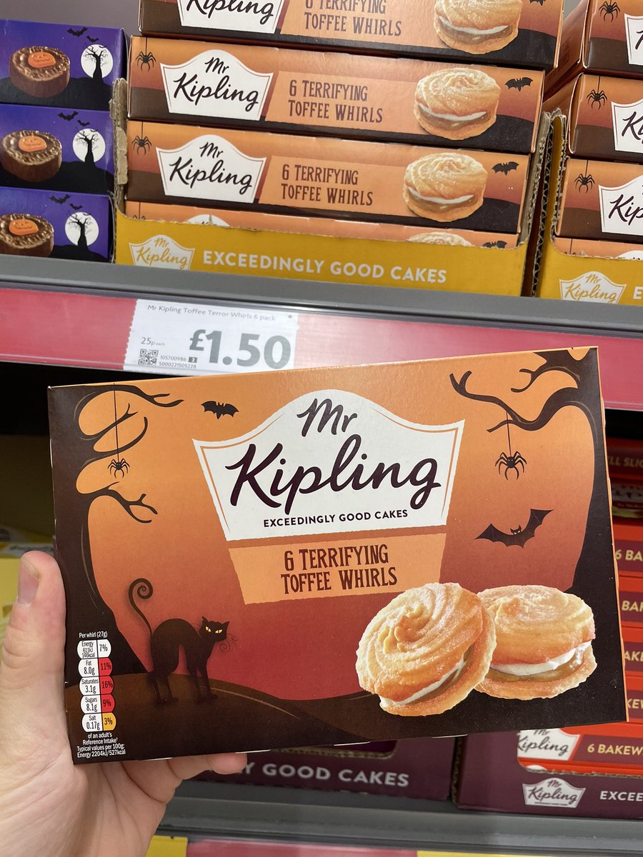 All_Things_New_'s tweet photo. Spooky Finds! 👻🎃 At Morrisons @CadburyUK #cadbury #mrkipling #cake #chocolate #spooky #halloween #wellthisisnew https://t.co/mvYIgUQVCN