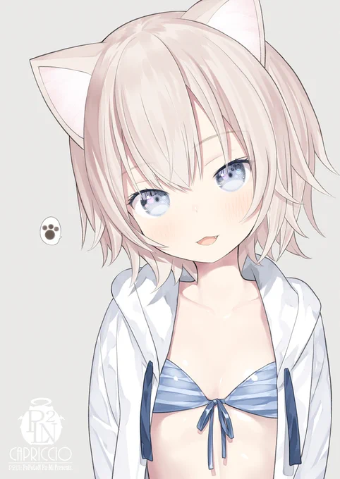 水着ねこ。