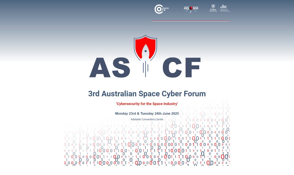 AgoraHighTech's tweet photo. 3rd #AUSpaceCyberForum is scheduled for Monday, 23rd &amp; Tuesday, 24th June 2025. 

- Full day workshop Mon 23rd
- Business dinner Mon 23rd
- Full day symposium Tue 24th
- Exhibition area Tues 24th 
 
Get involved 👇
https://t.co/RNsMc7i3kc https://t.co/ejzhqWAm7N