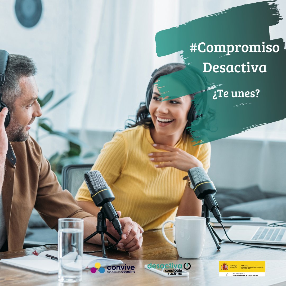 desactivaodio's tweet image. 📝¿Eres periodista?
🎙¿Un profesional de la comunicación?📷
📺¿Representas a un medio o agencia de comunicación?📻📰
Únete al #CompromisoDesactiva de @fundacioncepaim y ayúdanos a luchar contra el #racismo y la #xenofobia. 
Súmate a través de 🔗desactiva.org