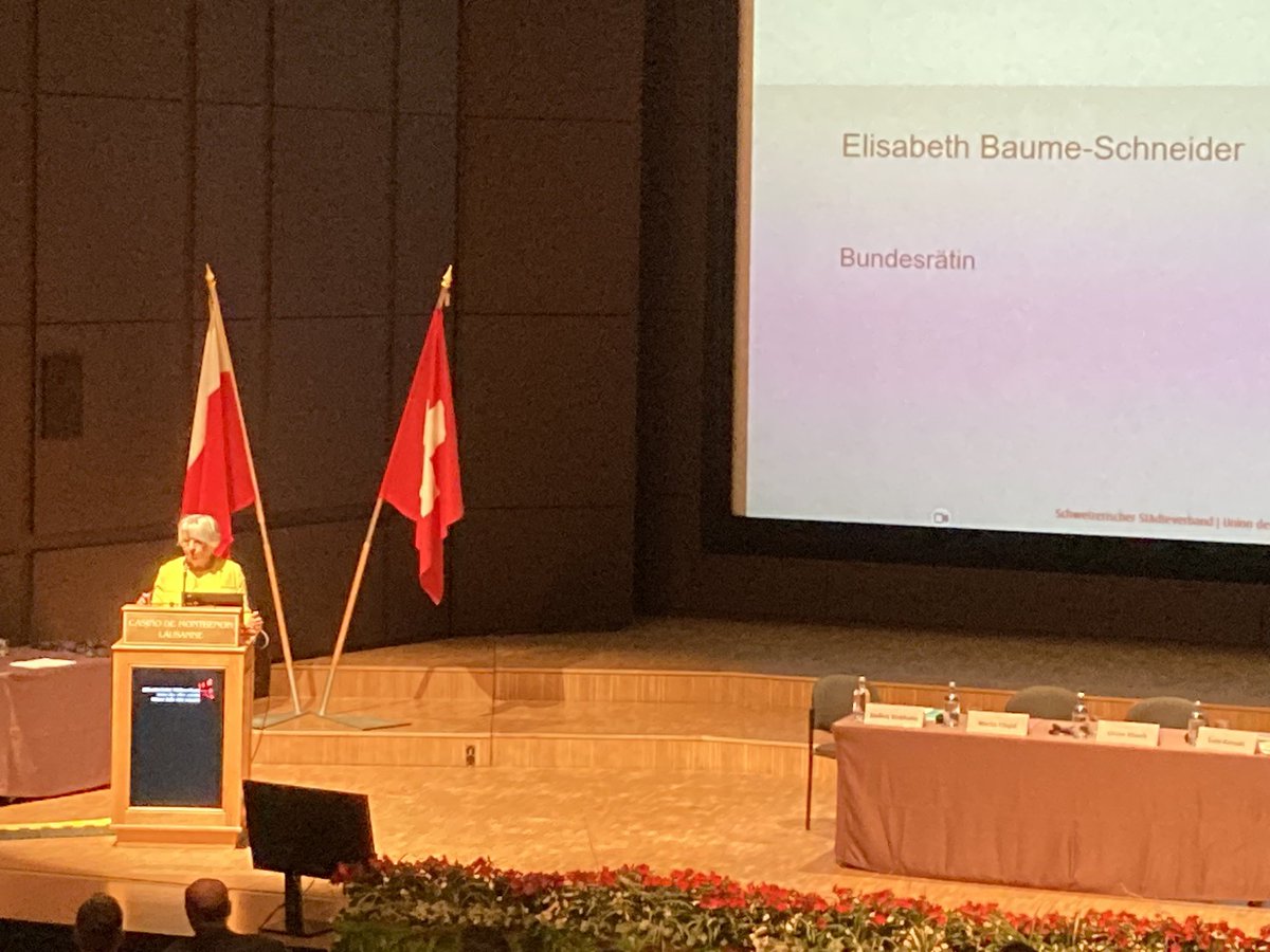 Bundesrätin Baume-Schneider spricht über die zentrale Rolle der Städte bei der Bewältigung der aktuellen Herausforderungen, über die bereichernden Gegensätze zwischen Stadt und Land sowie den gesellschaftlichen Zusammenhalt #Städtetag 2024 #Lausanne <a href="/staedteverband/">Städteverband / Union des villes suisses</a>