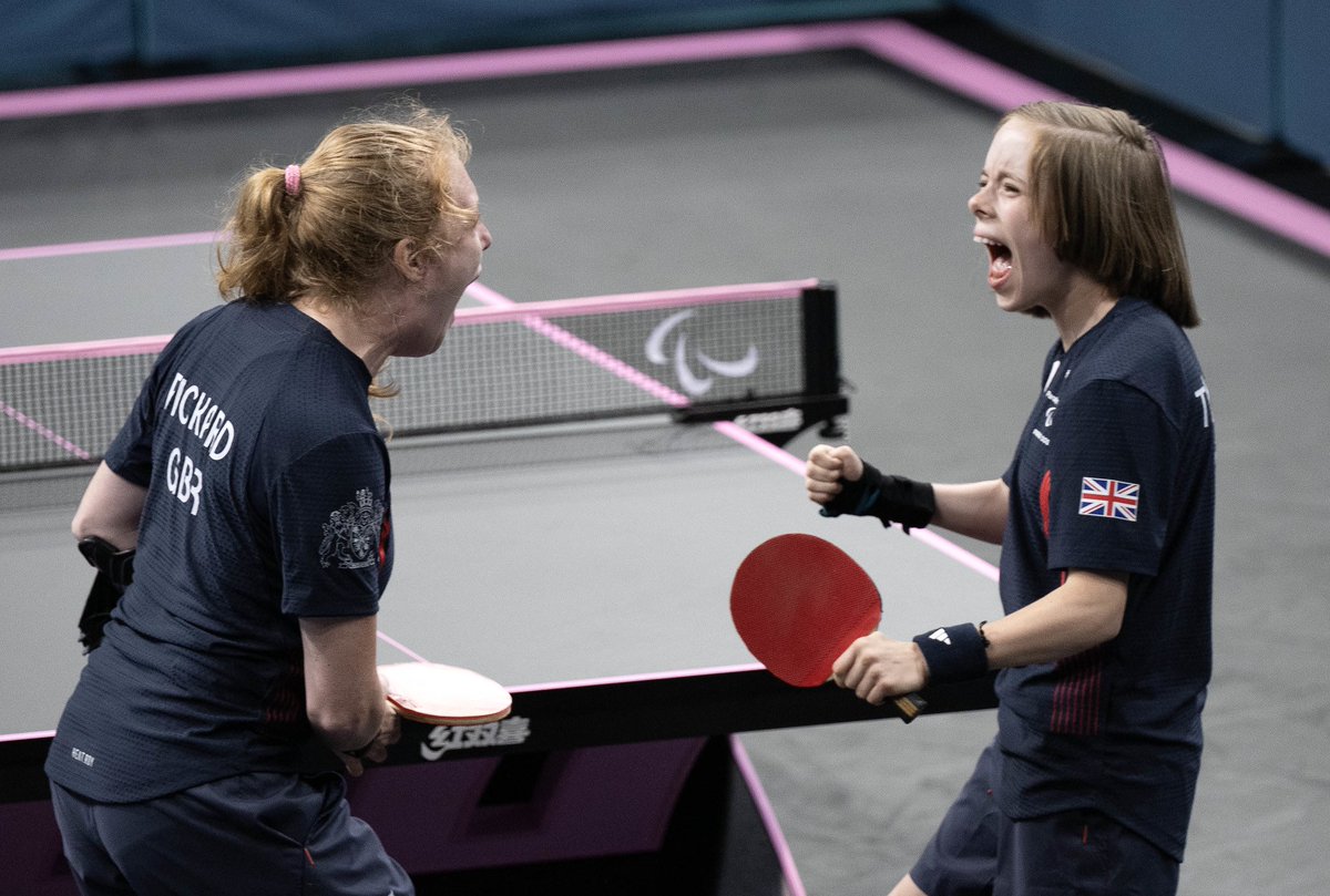 14 year old Bly Twomey and Fliss Pickard are through to their semi final this evening, meaning it will be at least a bronze medal for the pair!

#ParalympicsGB 👏