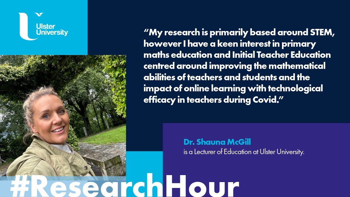 #ResearchHour 

Last up, Shauna McGill research focuses on improving numeracy skills of children and adults. Previously working as a teacher, she has a thorough understanding of quality education.
 
Learn more about her work: bit.ly/4dzIlZu  

#WeAreUU | <a href="/SEMCGILLUUCPGCE/">Dr Shauna McGill</a>