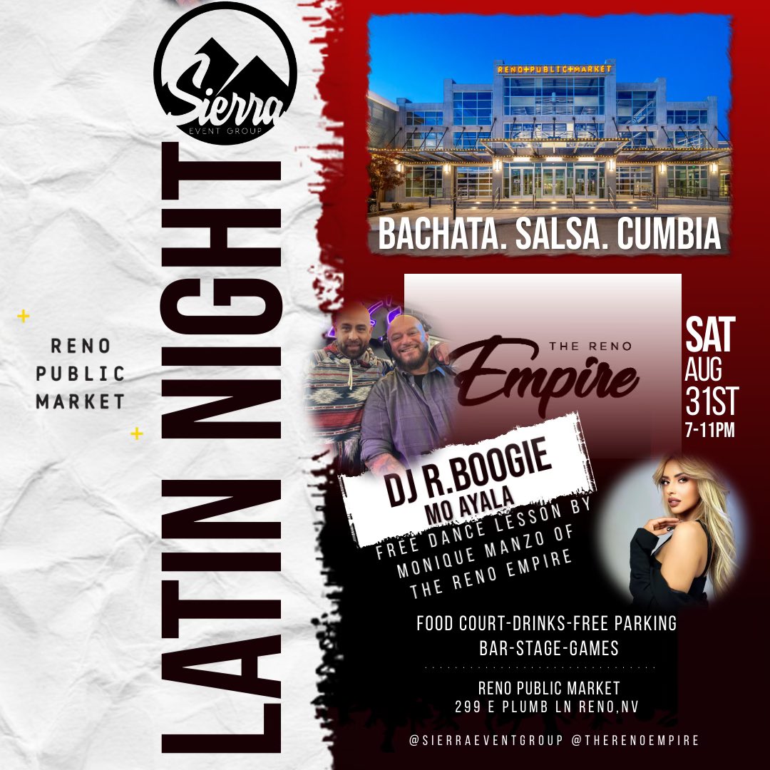 Saturday, Vamonos a bailar. 
Meet me at <a href="/RenoPublicMkt/">Reno Public Market</a>