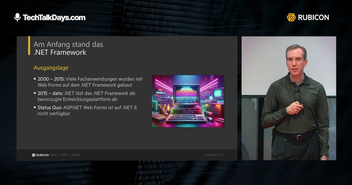 RUBICON_IT's tweet image. 🌟Am Anfang stand das .NET Framework …
#RUBICON Software Architect Michael präsentiert im 
@devjobs_at #TechTalk wie mit #CoreForms eine saubere Migration von Web Forms auf .NET 8 durchgeführt wird.
Das Video 👉 devjobs.at/team/rubicon-i…
Die Lösung 👉 coreforms.net