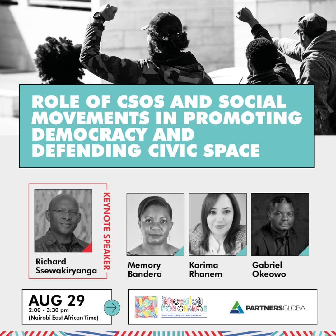GabsynGreat's tweet photo. Today, I will be sharing my thoughts on the role of civil society organizations and social movements in promoting democracy and defending civic space, using Nigeria as a case study.
Join the conversation at 2pm EAT.
You can register here: https://t.co/VYLcDUUwnL
#GabsynWrites https://t.co/ez2wjtS0KX