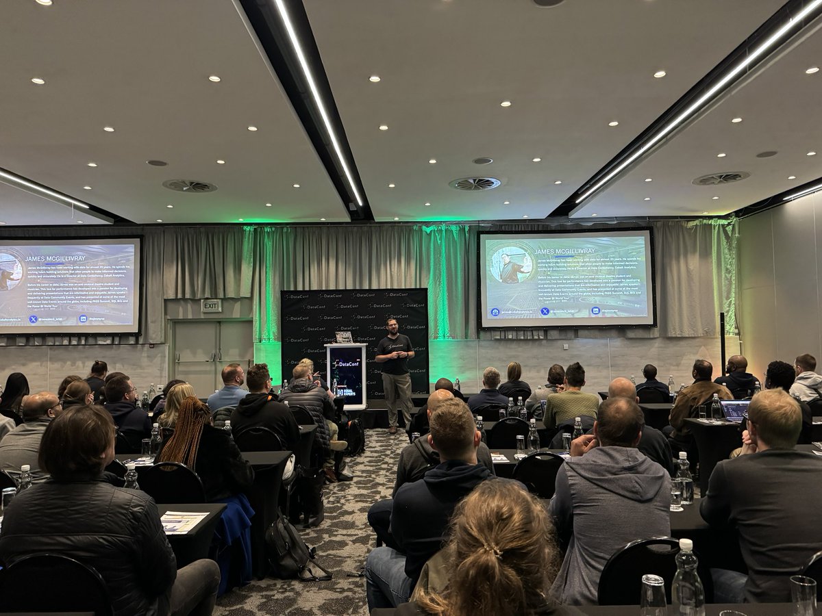 Excited to welcome everyone to Cape Town today! 

<a href="/JamesMcG_MSBI/">James McGillivray 🇿🇦</a> kicking us off with his keynote talking about data community

#DataconfZA #DataConf2024