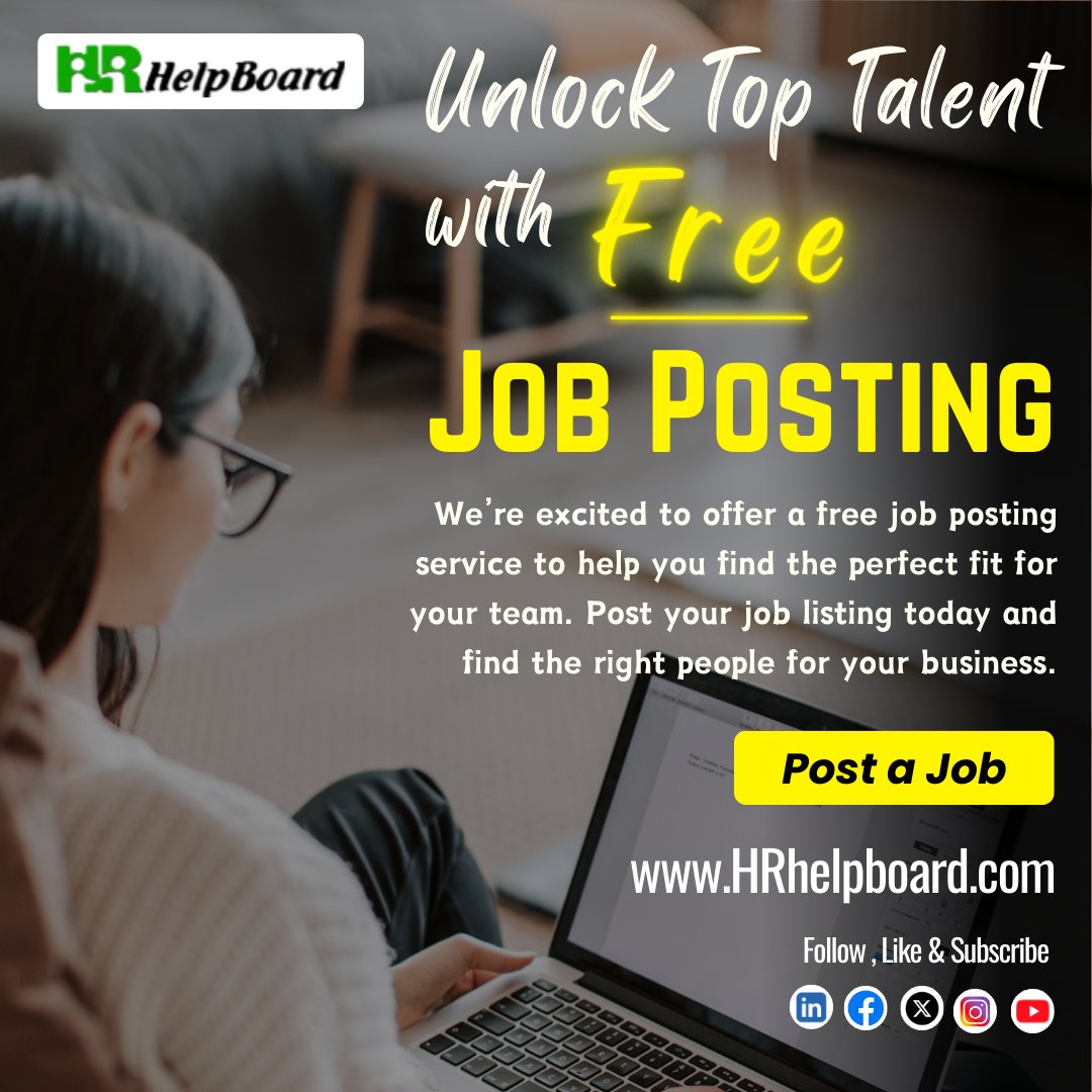 HRhelpboard's tweet image. We’re excited to offer free job posting service to help you find the right candidate for your team. Whether you’re hiring for a small business or a large corporation, our platform connects you with qualified professionals.

bit.ly/3qmnXaL
 
 #freejobposting #jobposting