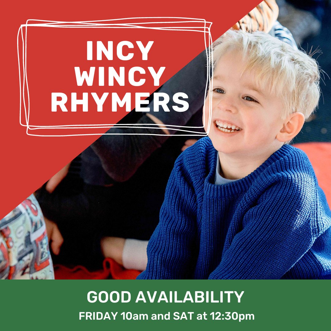thestorybarn's tweet image. Don't forget about our final Incy Wincy Rhymer sessions for August!!
Sessions are at the following times:
Fri 30th 10am-11:15
Sat 31st 12:30- 1:45pm
✨🚀🎵
We can't wait for you to join us for lots of nursery rhyme singalongs!

#liverpooldaysout #calderstonespark