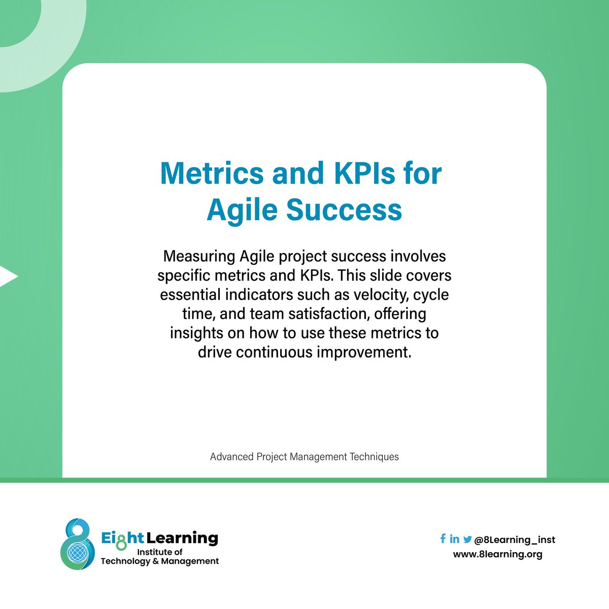 8learning_inst's tweet image. Master Agile methodologies for complex projects with our comprehensive guide. 

Explore scaling frameworks, team collaboration, and key metrics to elevate your project management skills. 

For detailed insights, sign up here bit.ly/8tech3

#AgileProjectManagement