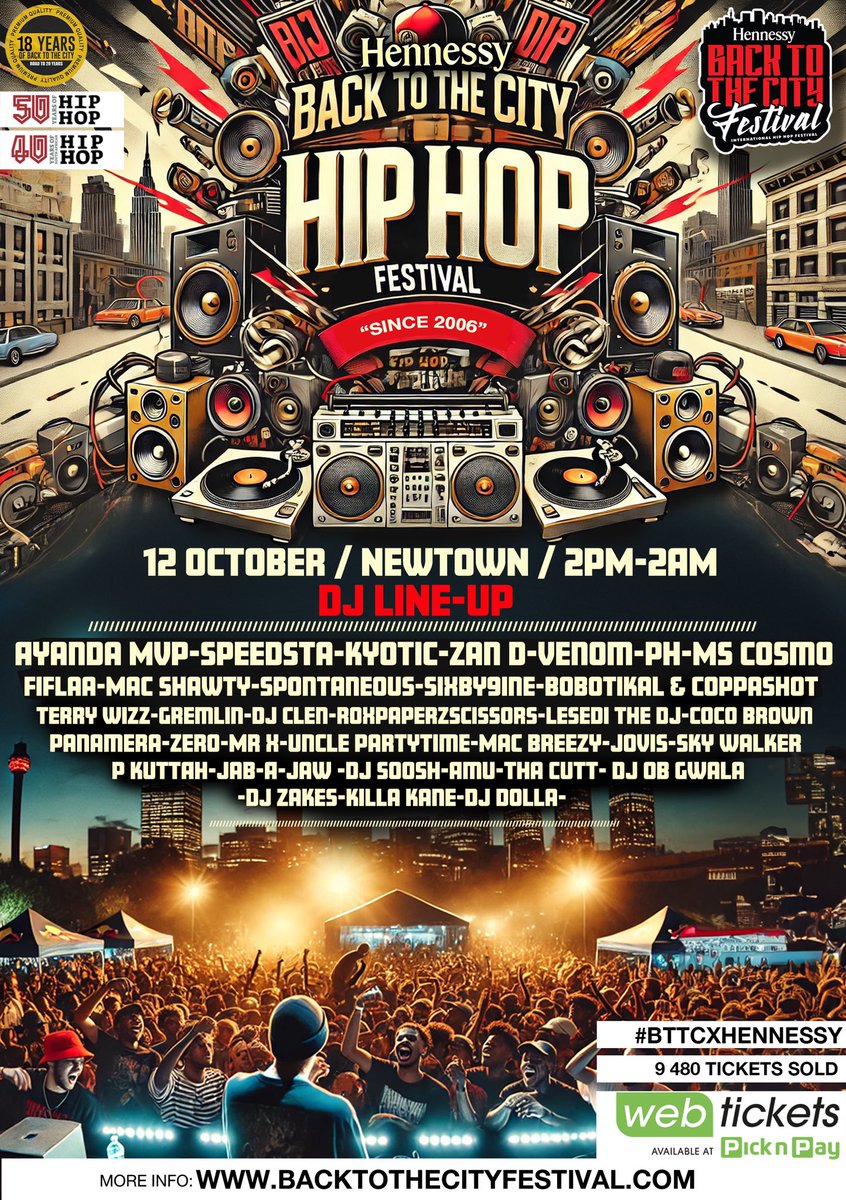 The wait is OVER! Get ready to TURN UP with the most fire DJ lineup this side of the equator! 🔥🔥

Join us at Mary Fitzgerald Square, Newtown, Johannesburg on October 12th for #BTTC2024! 

🎟️: shorturl.at/ZySBF