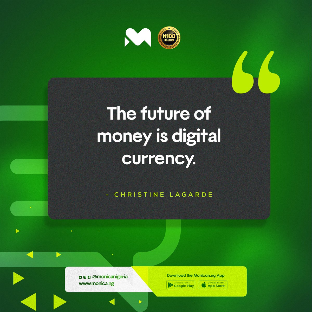 Motivational Thursday Quotes: The future of money is digital currency. -  Christine Lagarde 💡