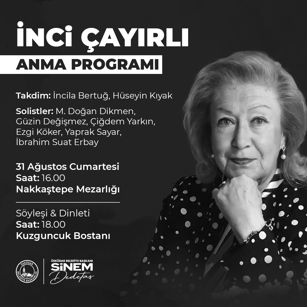 uskkultursanat's tweet photo. Türk müziğinin önde gelen solistlerinden İnci Çayırlı'yı ölümünün üçüncü yıl dönümünde doğduğu ve kabrinin bulunduğu Kuzguncuk'ta anıyoruz. https://t.co/SBVR5f9zom