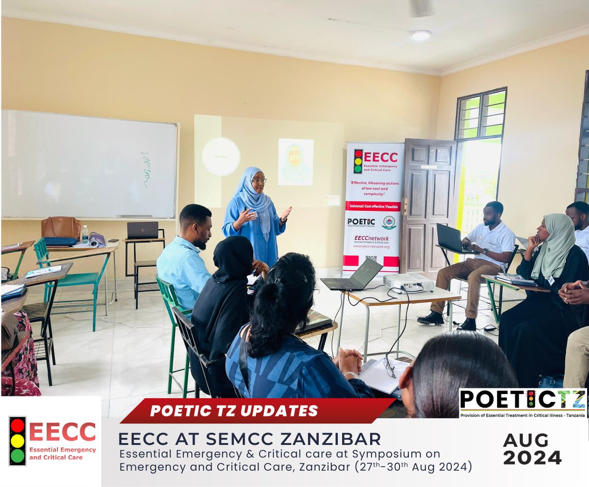#EECC at the Symposium on Emergency Medicine and Critical Care (SEMCC-Zanzibar), focusing on building capacity and enhancing quality at the primary healthcare level in Zanzibar. Together, we're making strides toward stronger essential emergency and critical care services.