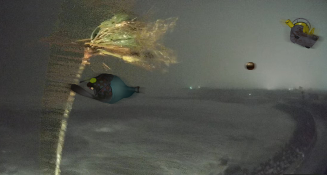 tapi_spla's tweet image. 飛ばされそうなテッキュウさん