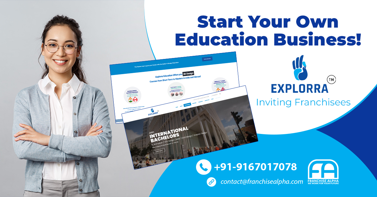 FranchiseAlpha's tweet image. 🚀 Join the digital media design education revolution with Explorra&apos;s franchise opportunity! Invest just INR 12 lakhs + GST for lucrative returns. Don&apos;t miss out! #Explorra #FranchiseAlpha #WebsAlpha #FranchiseOpportunity 🌟Contact 9167017078 or email contact@franchisealpha.com.