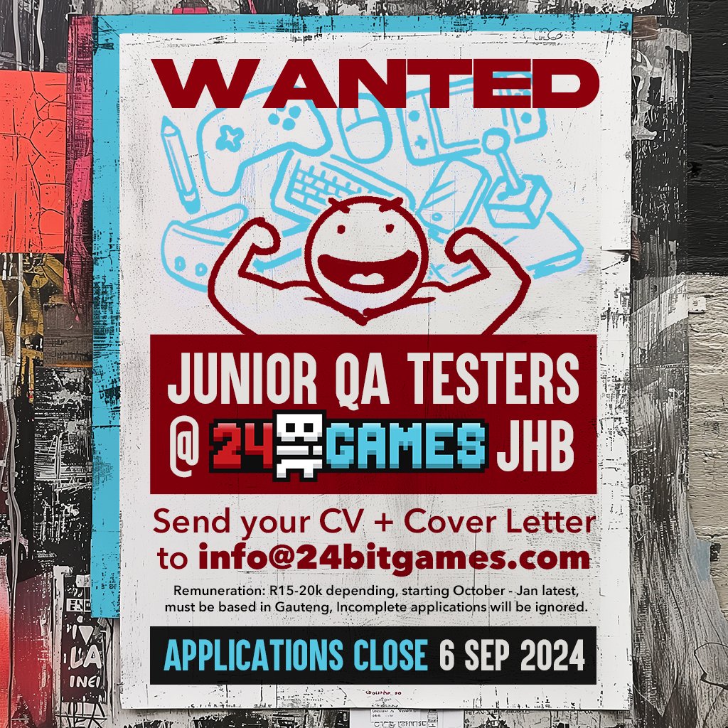 We're hiring! This is a full-time position based in Joburg.