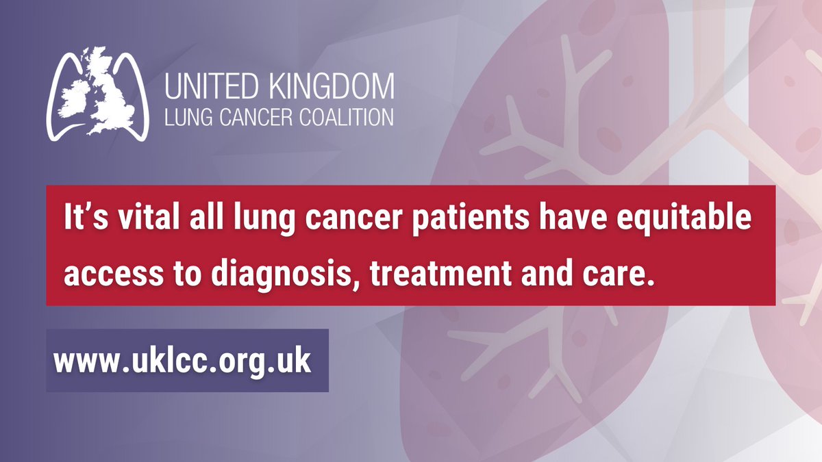 It’s vital all #LungCancer patients have equitable access to diagnosis, treatment and care – whoever they are and wherever they live.

Help us shine a light on inequalities, reduce variation and drive-up best practice across the four UK nations ➡️ uklcc.org.uk