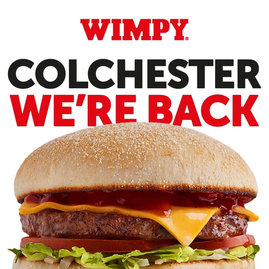 Great news for Wimpy lovers in Colchester the popular restaurant is reopening 

#colchester #essex