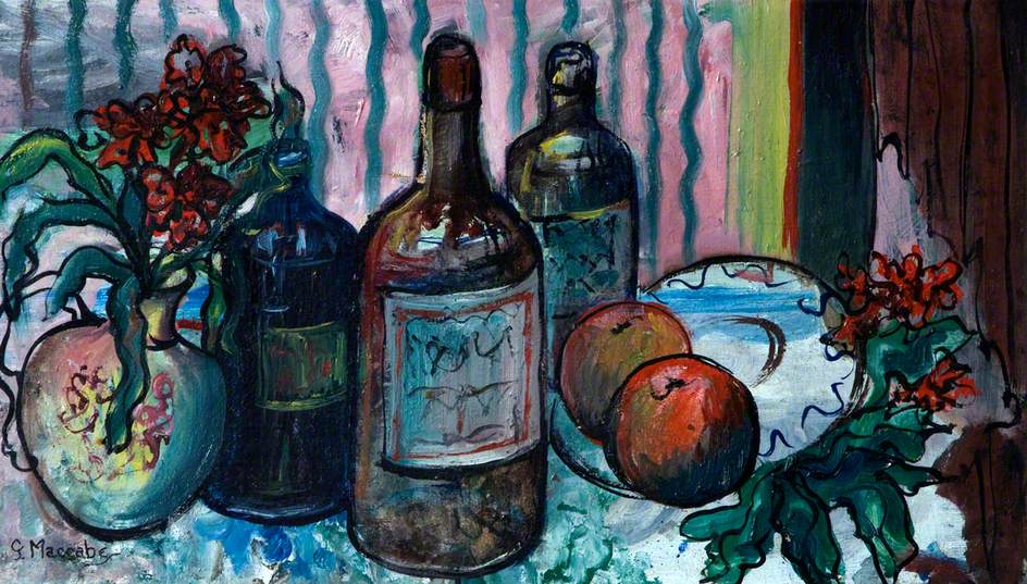 This week's <a href="/artukdotorg/">Art UK</a> #OnlineArtExchange is Still life for The Shape of Things: Still Life in Britain <a href="/PallantGallery/">Pallant House Gallery</a>. We’ve chosen this painting from our own Collection: ‘Still Life’ by Gladys Maccabe. 
🍎🍏💐