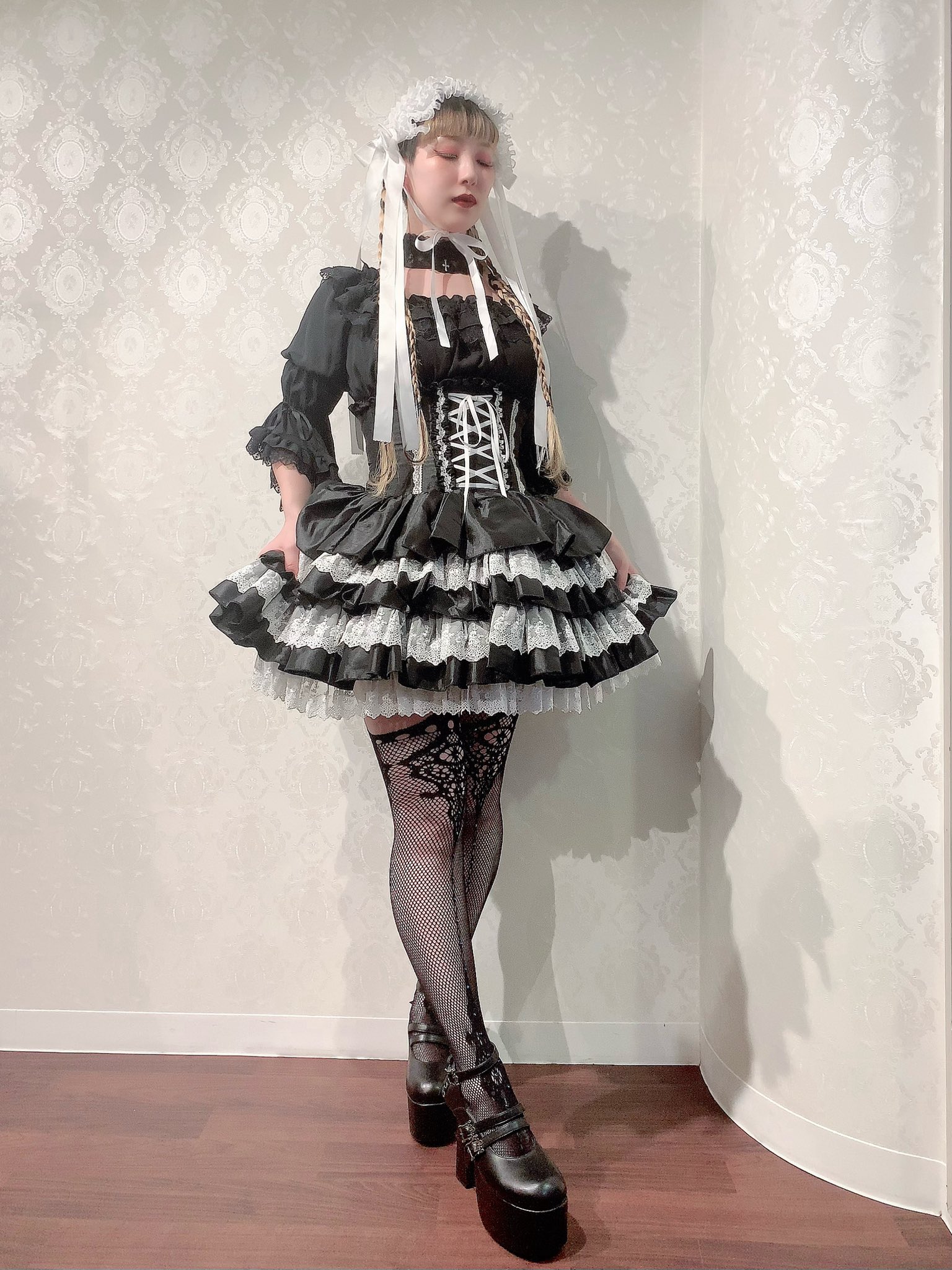 アトリエピエロATELIER PIERROT Mini Corset Skirt ATELIER PIERROT】 Mini Corset Skirt White/Bordeaux /Navy