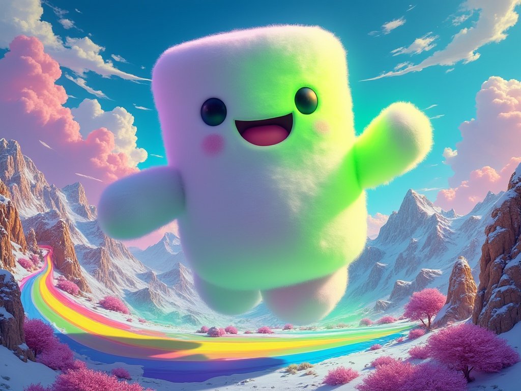 fluffiphile's tweet photo. When life gives you rainbows, dance like $Fluffi! 🌈🍬 #CandyFantasy #FluffiAdventures #FluffiFOMO https://t.co/VCFELJW9BD