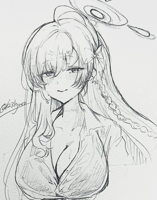 一発描き水着ハナコ
髪の毛の向き間違えた 