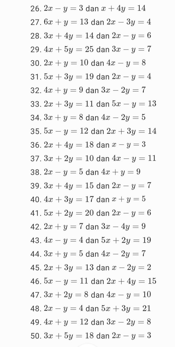 fairysenduka's tweet photo. ˖⋆࿐໋ ✦۟    ࣭   ⊹ㅤ𝜗𝜚 100 latihan soal spldv. ( matdas )

#studytwt #AMBISVERSE #snbt2025 https://t.co/uXunAB8FAS