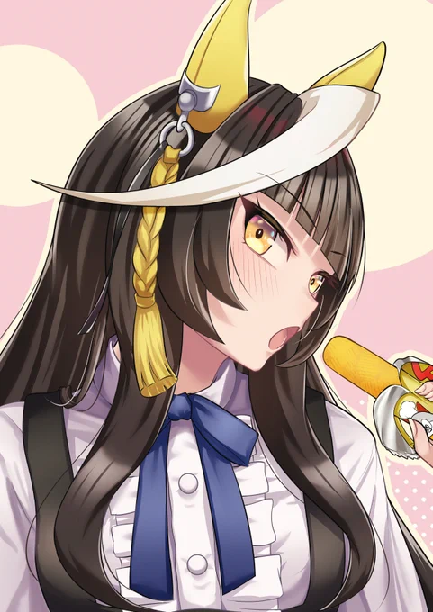 ウマい棒を食べる軽石#ウマ娘 #カルストンライトオ 