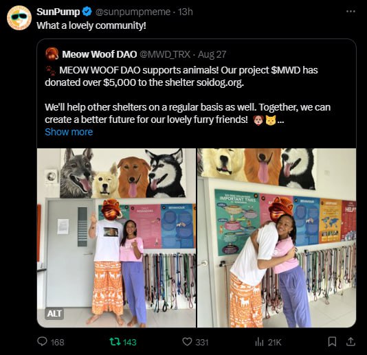 😎 Meetup on X Spaces today!

<a href="/sunpumpmeme/">ba cku p</a> is meeting <a href="/MWD_TRX/">Mew Woof DAO</a> on X Spaces for a #MEME session! 

➡️ x.com/i/spaces/1BdGY…

During this sunny #AMA, we'll discuss how memcoins are feeling their way through the market and $MWD 's plans to take over the meme-token world! 😈