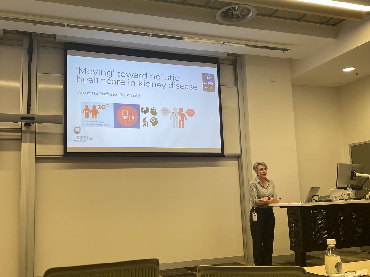 Katherine Kent (@drkatherinekent) on Twitter photo Great research impact talk today by <a href="/DrRiaArnold/">Ria Arnold, AEP, PhD</a> on including movement and exercise in the holistic management of CKD
<a href="/uowresearch/">UOW Research</a> <a href="/HI_UOW/">UOW Health Innovations</a> <a href="/mihs_uow/">School of Medical, Indigenous & Health Sciences</a> Great research impact talk today by <a href="/DrRiaArnold/">Ria Arnold, AEP, PhD</a> on including movement and exercise in the holistic management of CKD
<a href="/uowresearch/">UOW Research</a> <a href="/HI_UOW/">UOW Health Innovations</a> <a href="/mihs_uow/">School of Medical, Indigenous & Health Sciences</a>