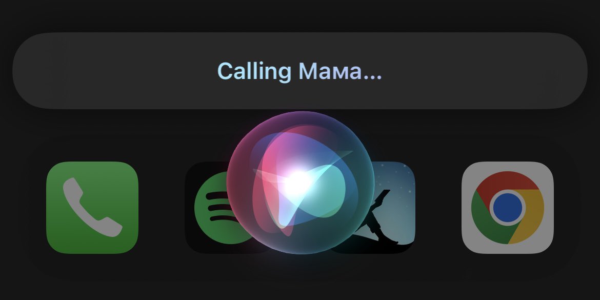 janerixt's tweet image. Снідаємо, зайшла розмова за дитинство. Згадую маму декілька разів за історію, Сірі підслуховує і така «Got it! Calling “Mama”»