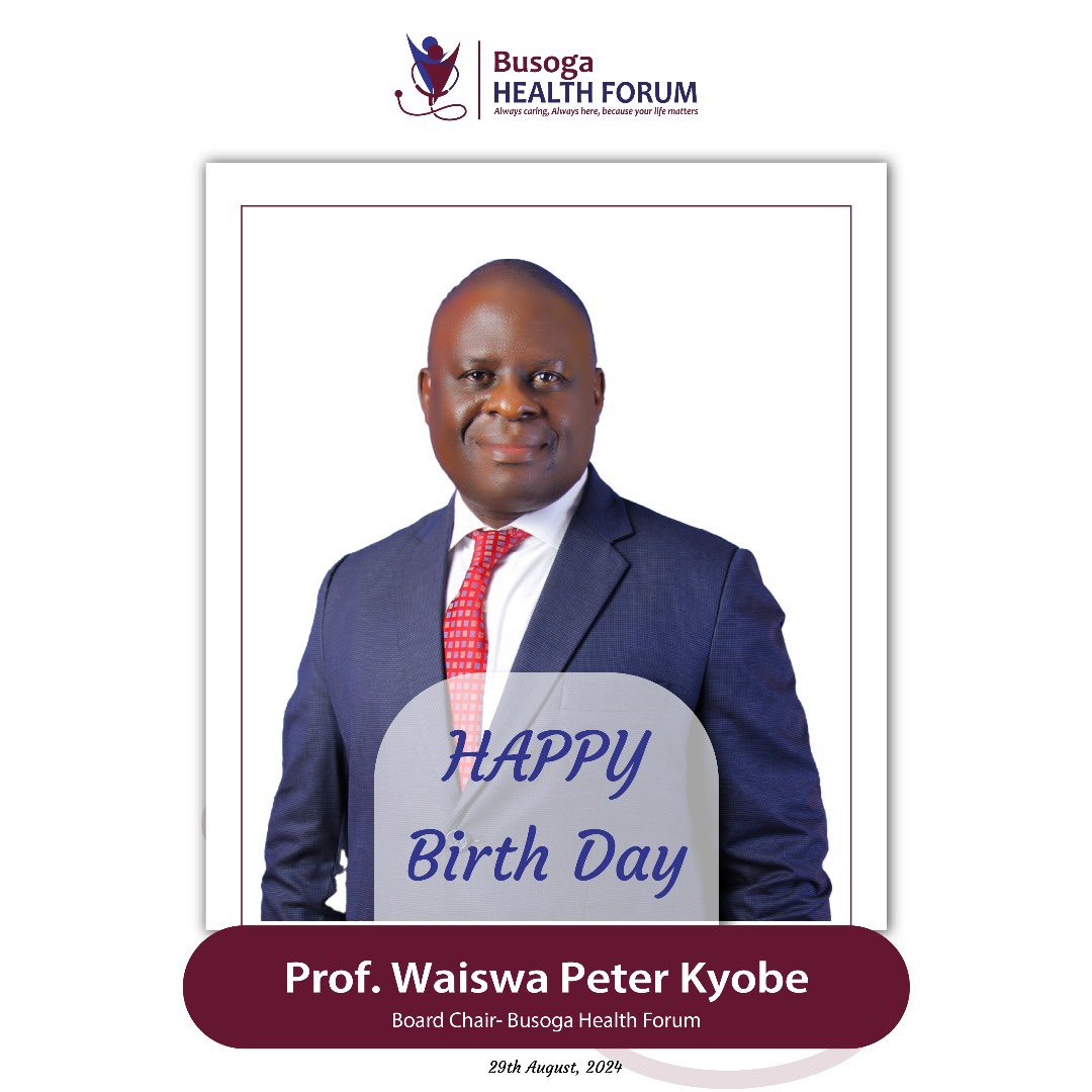 Busoga Health Forum (@busogahealth) on Twitter photo Prof. Peter Waiswa Kyobe (<a href="/waiswap/">Peter Waiswa</a>), you have been an exceptional leader to us. Your guidance has united us in our mission to make our region a better place to live.
Wishing you a very happy birthday, Prof.! Prof. Peter Waiswa Kyobe (<a href="/waiswap/">Peter Waiswa</a>), you have been an exceptional leader to us. Your guidance has united us in our mission to make our region a better place to live.
Wishing you a very happy birthday, Prof.!