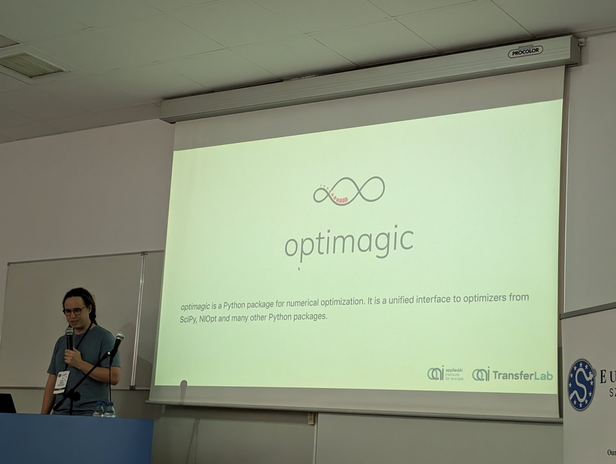 Currently <a href="/JanosGabler/">Janos Gabler</a> giving a talk on <a href="/optimagic/">optimagic</a>.