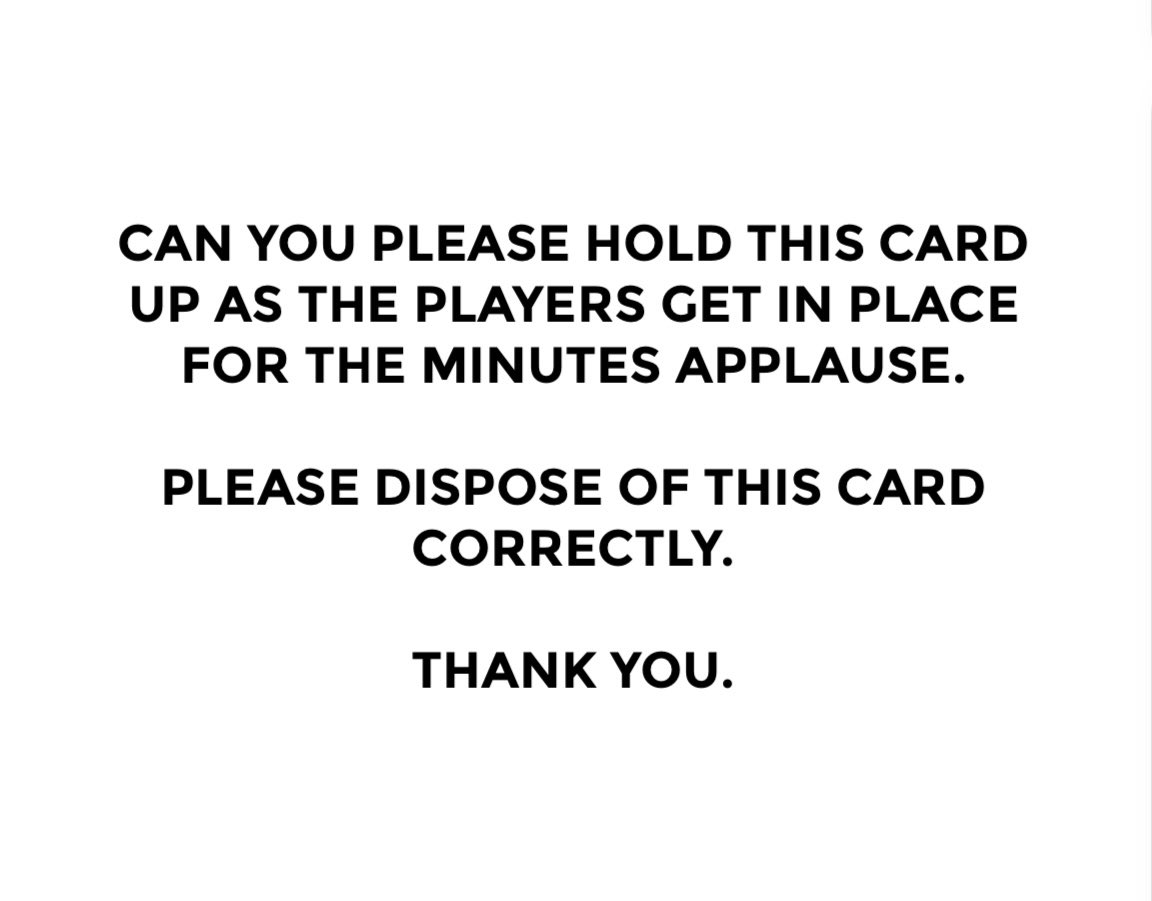 🔸- PARK END DISPLAY ON SATURDAY -🔸

On Saturday prior to KO we will be doing a Tifo (card display) in the Park End in honour of our former number 9 Kevin Campbell who sadly passed away this summer. 

There will be a minute’s applause &amp; during this we are asking everyone in the