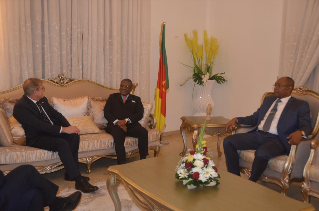 tradegovAfrica's tweet photo. It was a great pleasure to meet with H.E. @CameroonPm237, during my visit to #Yaoundé.

The UK-Cameroon trade and investment relationship has been going stronger thanks to his great efforts. I look forward to strengthening our partnership further 🇬🇧🤝🇨🇲

@UKinCameroon https://t.co/7FoD4VQ38P