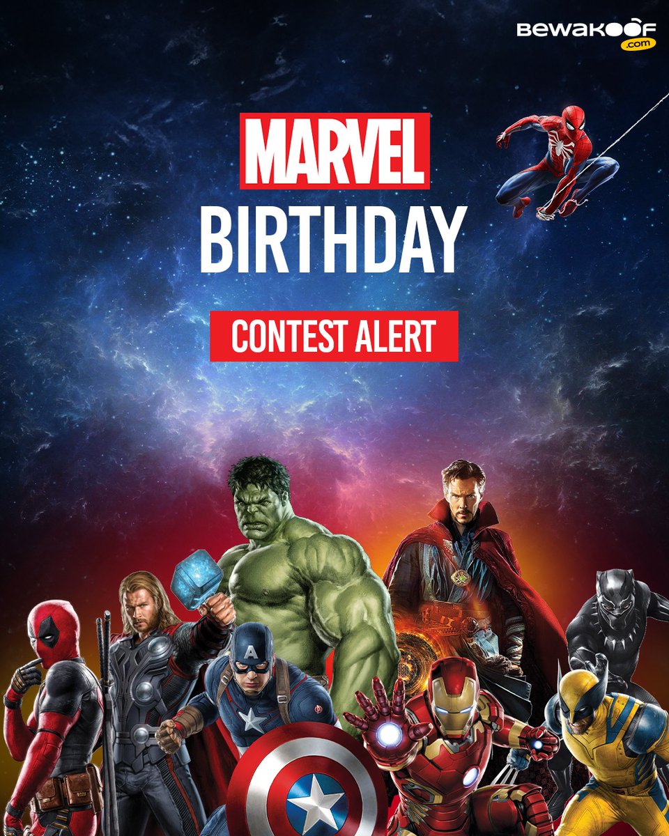 🚨 Marvel Birthday Contest Alert 🚨

If you could have any Marvel character as your ultimate Marvel BFF, who would it be? Tell us in the replies 👇

5 lucky winners will win exclusive Bewakoof vouchers worth Rs.1000 each. 💯

Rules:
- Follow <a href="/bewakoof/">Bewakoof®</a>
- RT &amp; Like this post
- Tag