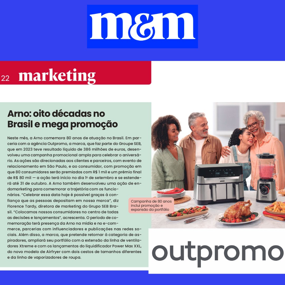 ELiveAssessoria's tweet photo. Arno celebra 80 anos com campanha que exalta inovação e momentos que realmente importam.  A estratégia é assinada pela Outpromo. https://t.co/1yi4RMvOOL