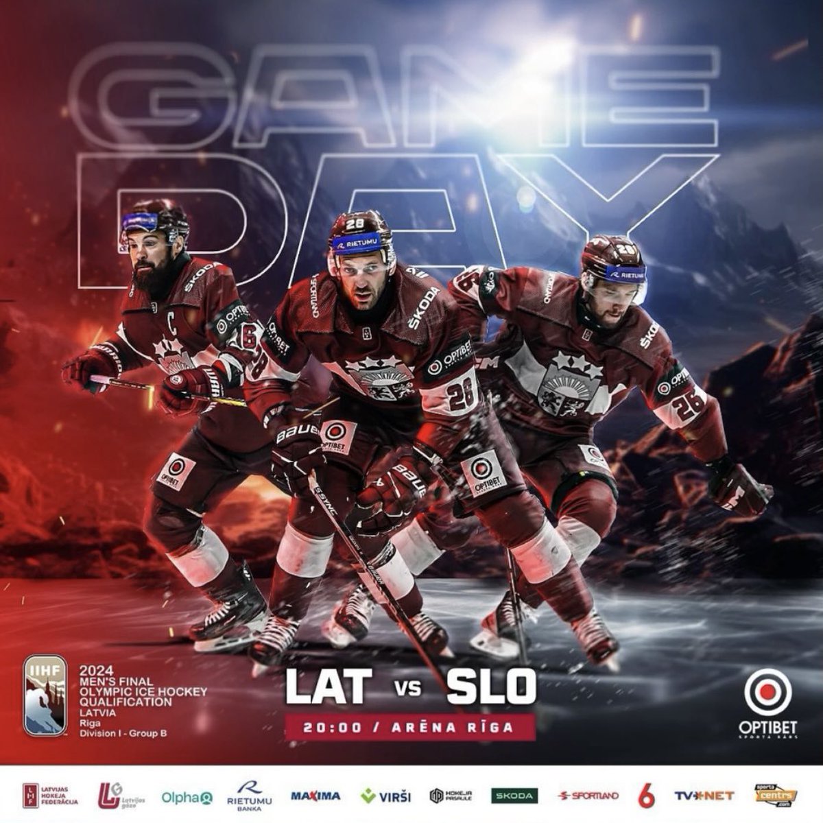Līdz 🇱🇻Latvija - Slovēnija 🇸🇮 spēlei vēl tikai dažas stundas! 🔥
Paspēj veikt savas prognozes 👉 bit.ly/4738BJv #sports #latvija #hokejs