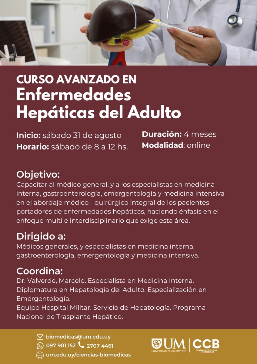 Últimos días para inscribirse!

um.edu.uy/ciencias-biome…