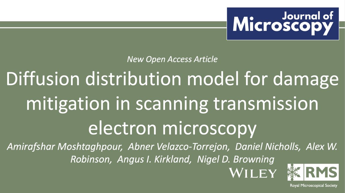 JournalofMicroscopy (@jofmicroscopy) on Twitter photo 🔬Have you read this new #OpenAccess paper "Diffusion distribution model for damage mitigation in scanning transmission electron microscopy"?
The paper is free-to-view here > doi.org/10.1111/jmi.13…
<a href="/RoyalMicroSoc/">RMS</a> <a href="/RMS_EarlyCareer/">RMS Early Career Researchers</a> @michellepeckham <a href="/BecomingSali/">Sali Elizabeth Davis (She/Her)</a> 🔬Have you read this new #OpenAccess paper "Diffusion distribution model for damage mitigation in scanning transmission electron microscopy"?
The paper is free-to-view here > doi.org/10.1111/jmi.13…
<a href="/RoyalMicroSoc/">RMS</a> <a href="/RMS_EarlyCareer/">RMS Early Career Researchers</a> @michellepeckham <a href="/BecomingSali/">Sali Elizabeth Davis (She/Her)</a>