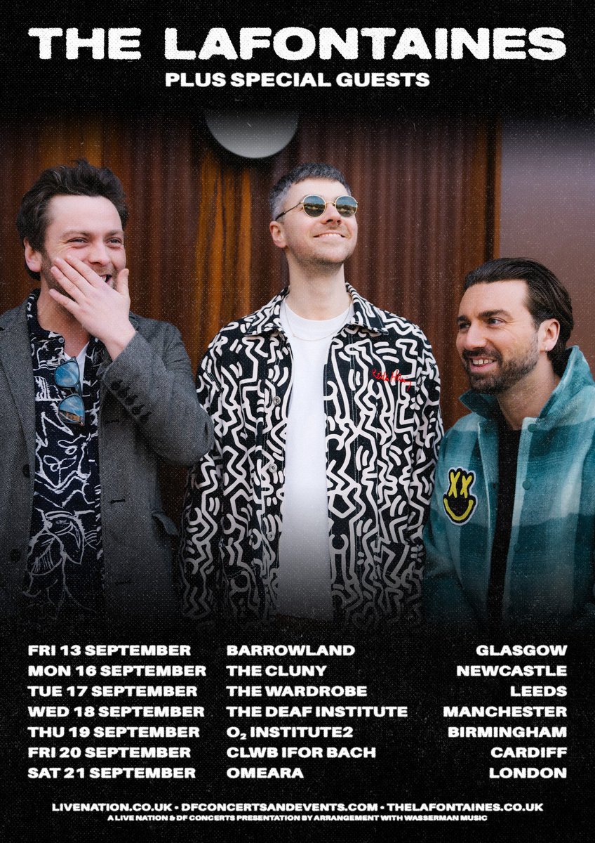 September Pick #1 

<a href="/TheLaFontaines/">thelafontaines</a> head out on tour next month for a string of 7 dates at some of the best indie venues including @thecluny <a href="/TheBarrowlands/">Barrowland Ballroom</a> <a href="/wardrobeleeds/">The Wardrobe Leeds</a> and <a href="/ClwbIforBach/">Clwb Ifor Bach</a>.

The band recently released their fourth studio album "Business As Usual" and are in the