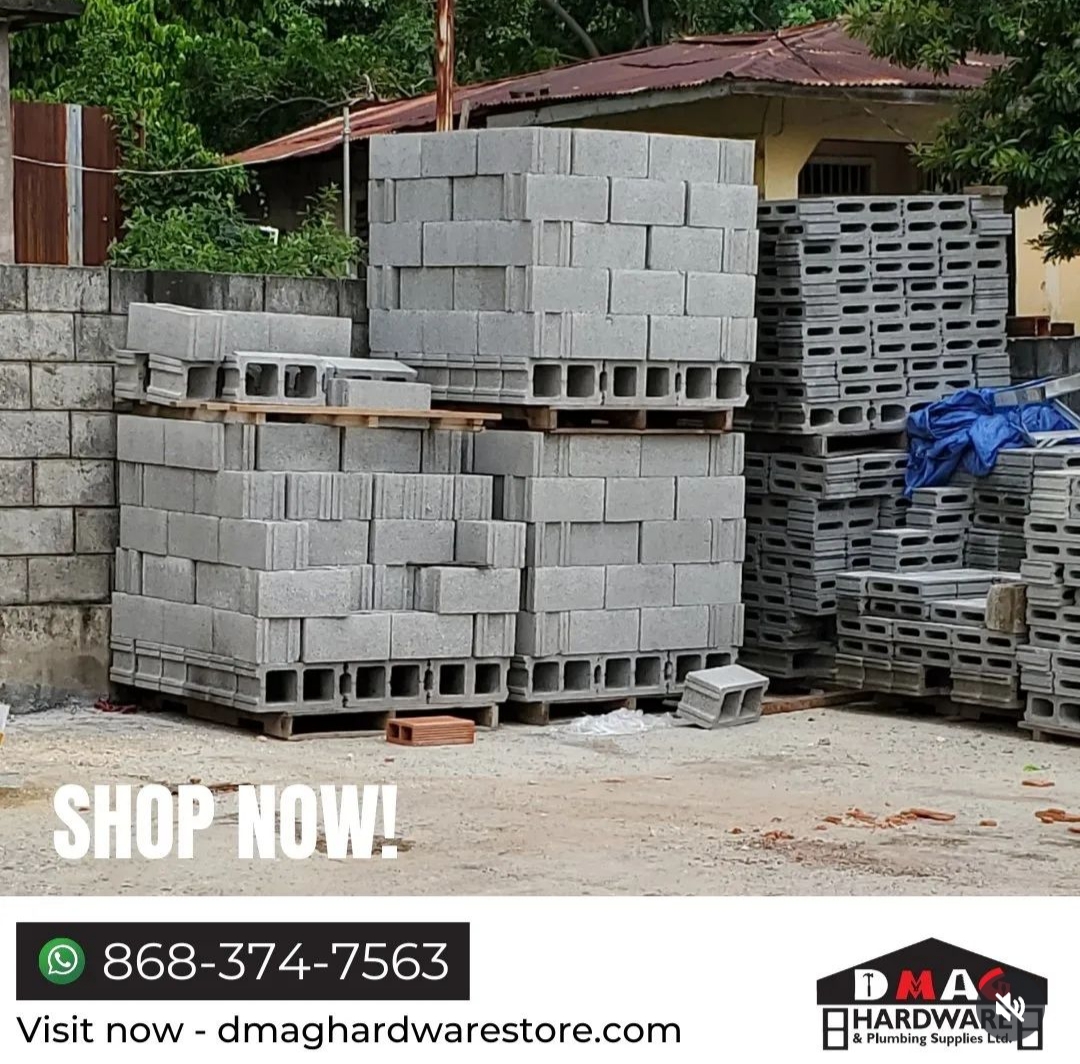 DmagLtd's tweet image. Buy Concrete Blocks at DMAG Hardware &amp;amp; Plumbing Supplies!

Get the sturdy, reliable concrete blocks you need for your construction projects.

Order now!

Contact us at 868-374-7563 via WhatsApp or by calling

#block #ConcreteBlocks #BuildingEssentials