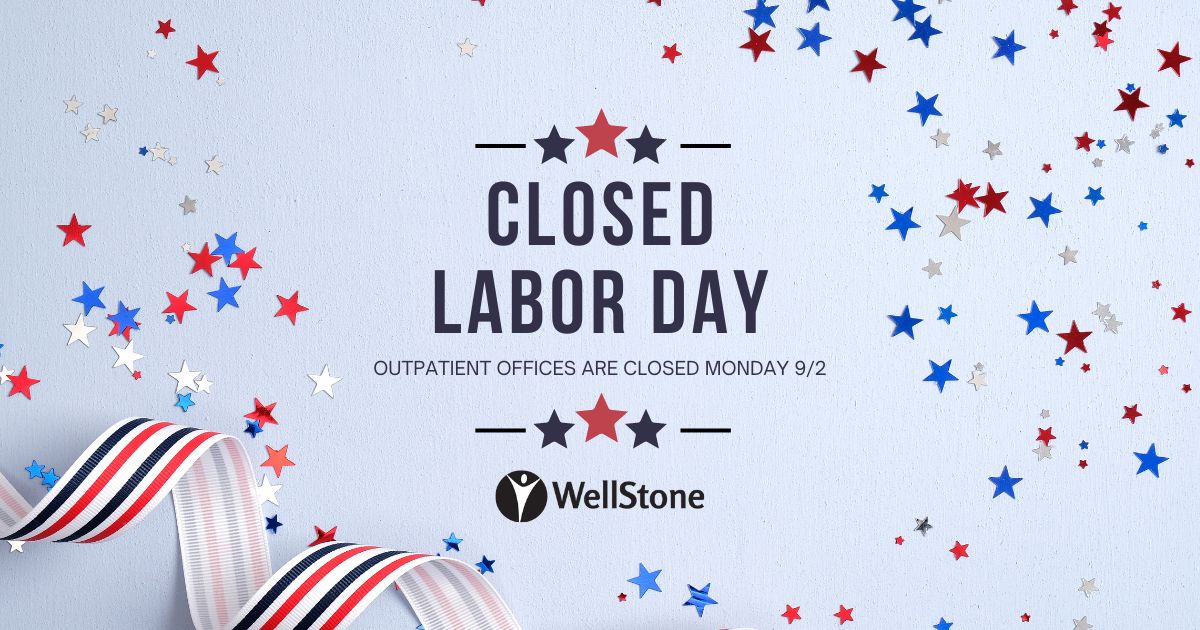 Outpatient offices will be closed Monday 9/2 in observance of the federal #holiday.

In the meantime, if you or someone you know is in crisis, call or text 988 or chat 988lifeline.org to speak with a trained crisis counselor. 

#share #laborday #988Lifeline