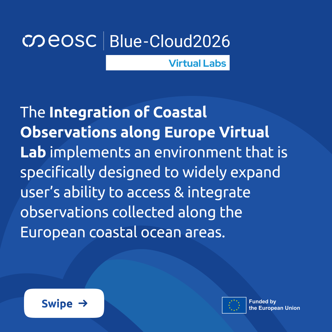 BlueCloudEU's tweet image. 🧐Are you a #marine researcher struggling to integrate coastal ocean data?
#BlueCloud2026 is here to help! The Integration of Coastal Observations #VLab expands your ability to access and use data from European coastal areas.
Learn more in our factsheet! ➡️shorturl.at/w0Ipe